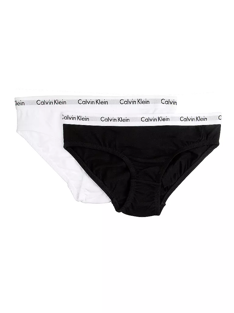 CALVIN KLEIN Madchen Slip 2er Pkg Modern Cotton white black weiss